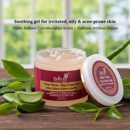 Aloe Vera Tea Tree Gel (100 gm), Rustic Art
