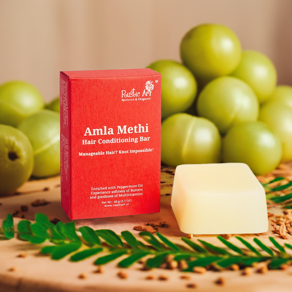 Amla Methi Hair Conditioning Bar, Rustic Art