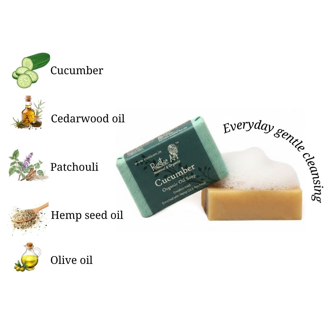 Cucumber Soap (100gm), Rustic Art