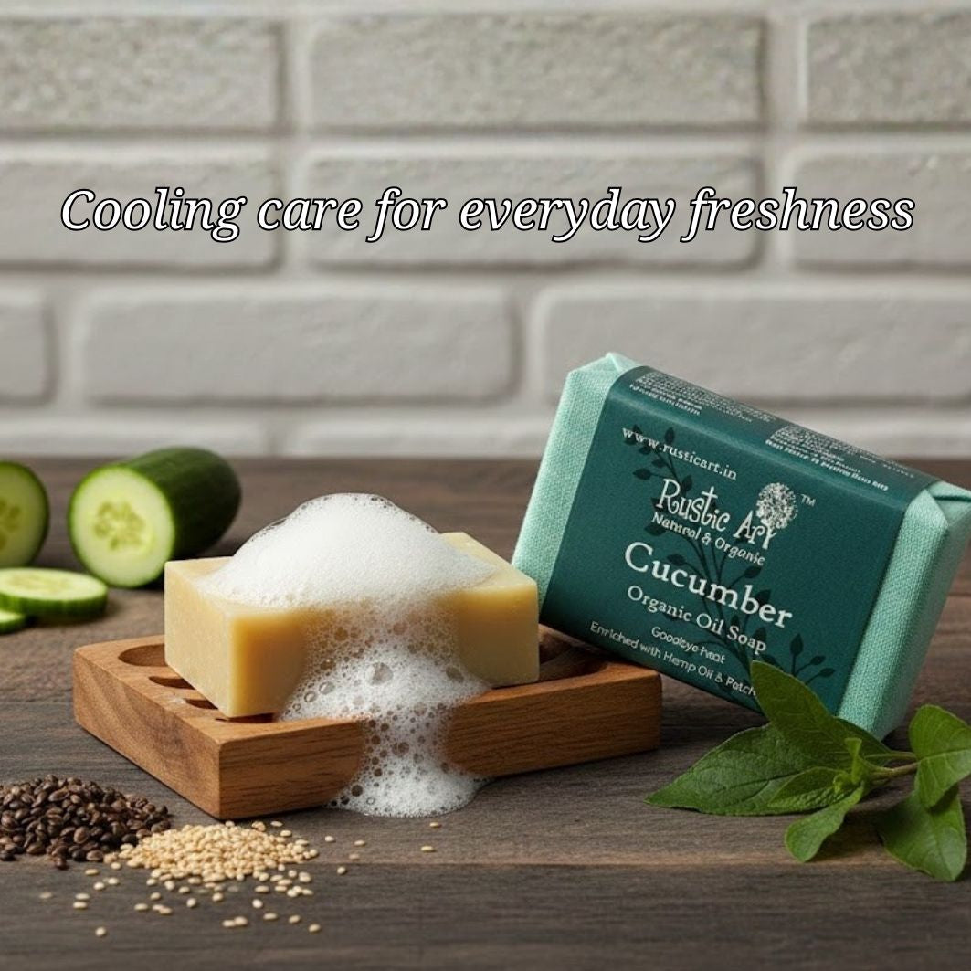 Cucumber Soap (100gm), Rustic Art