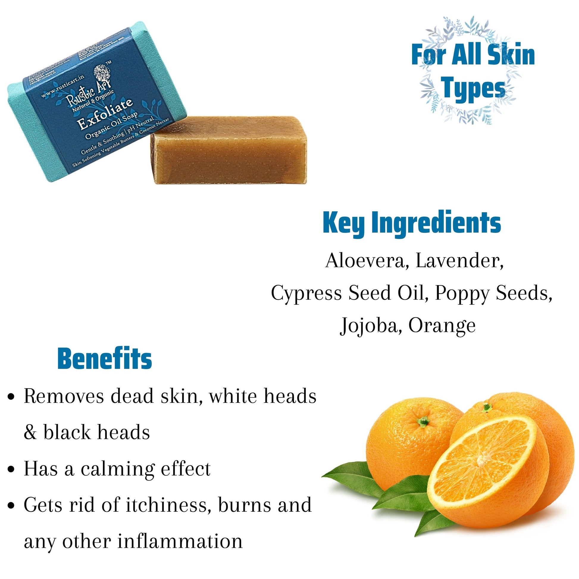Exfoliate Soap (100gm), Rustic Art
