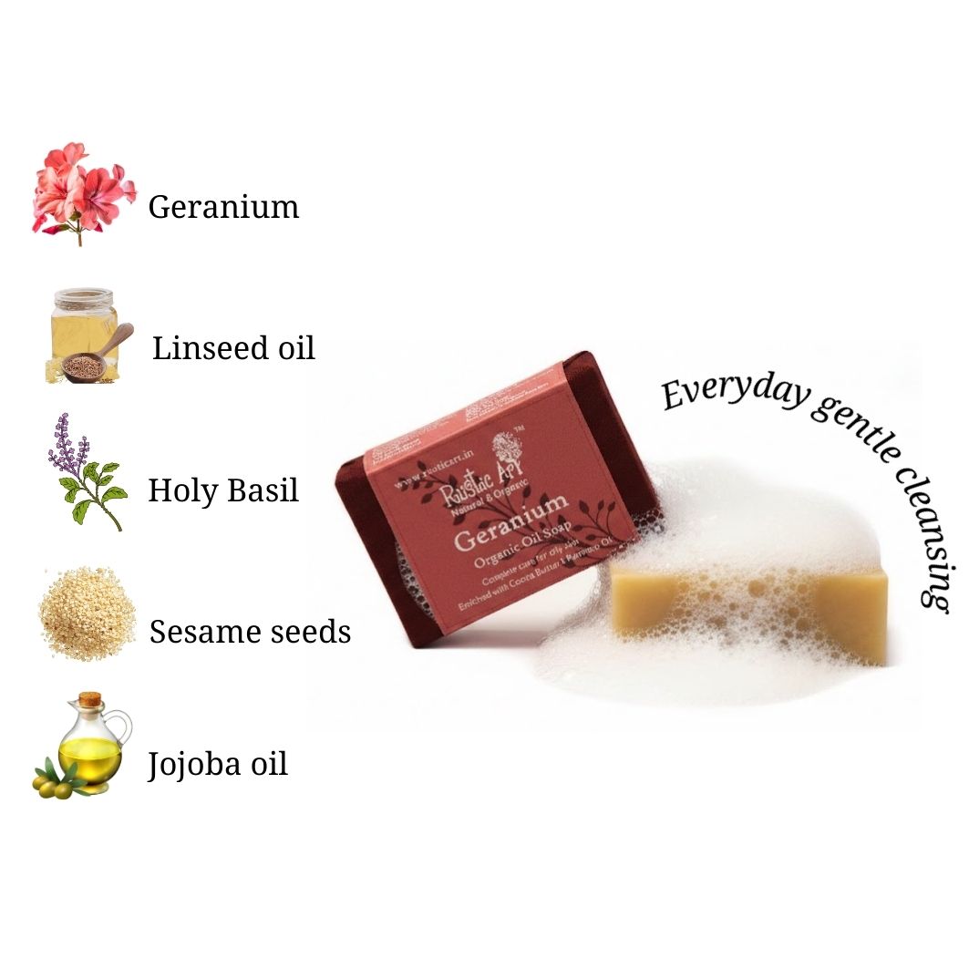 Geranium Soap (100gm), Rustic Art