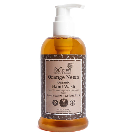 Orange Neem Hand Wash (250ml), Rustic Art