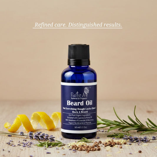 Organic Beard Oil with Rosemary & Avocado 50ml, Rustic Art