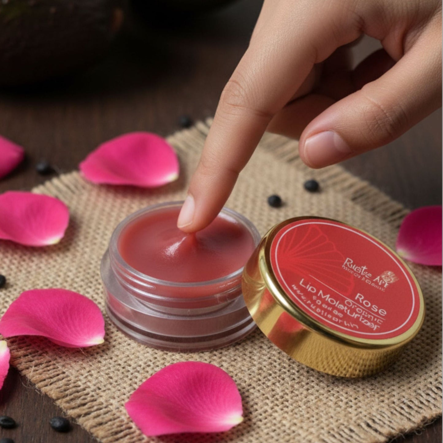 Rose Lip Moisturizer (9gm), Rustic Art