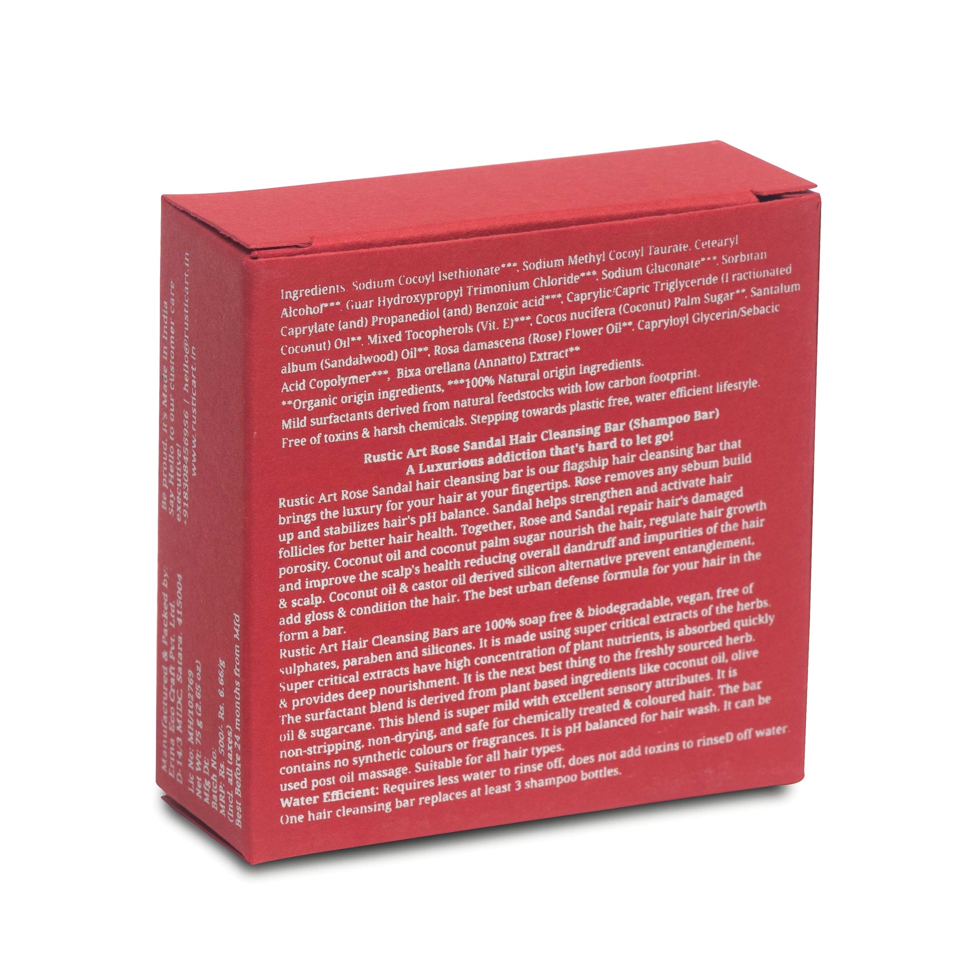 Rose Sandal Shampoo Bar | Dry Damaged Hair, Frizzy Hair, Rustic Art