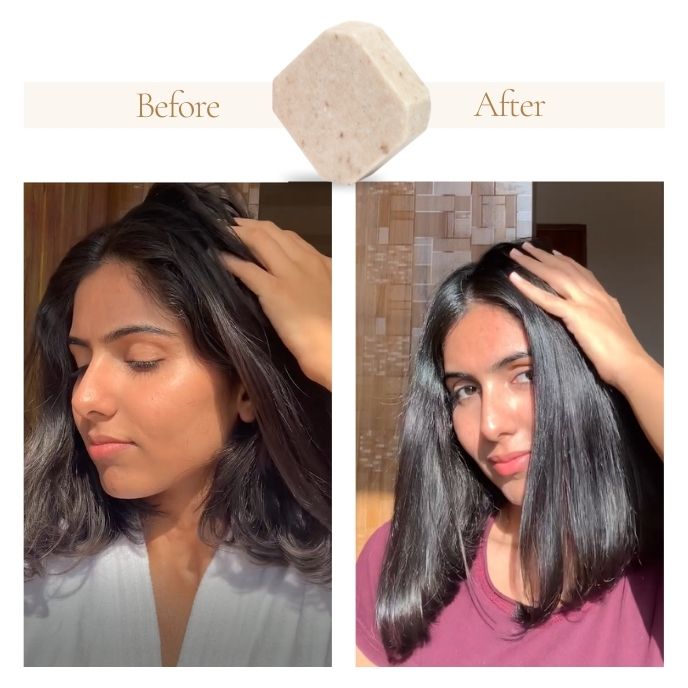 Rose Sandal Shampoo Bar | Dry Damaged Hair, Frizzy Hair (75g)