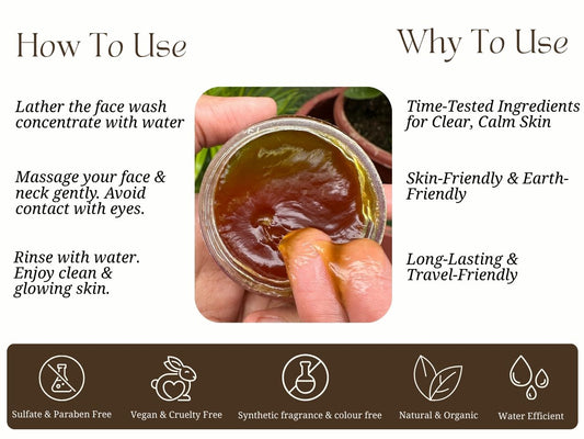 Sandal Face Wash Concentrate (50gm), Rustic Art