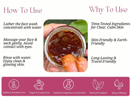 Wild Rose Face Wash Concentrate (125gm), Rustic Art