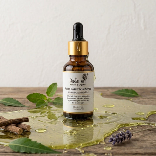 Neem Basil Facial Serum | Vitamin C & Bakuchiol